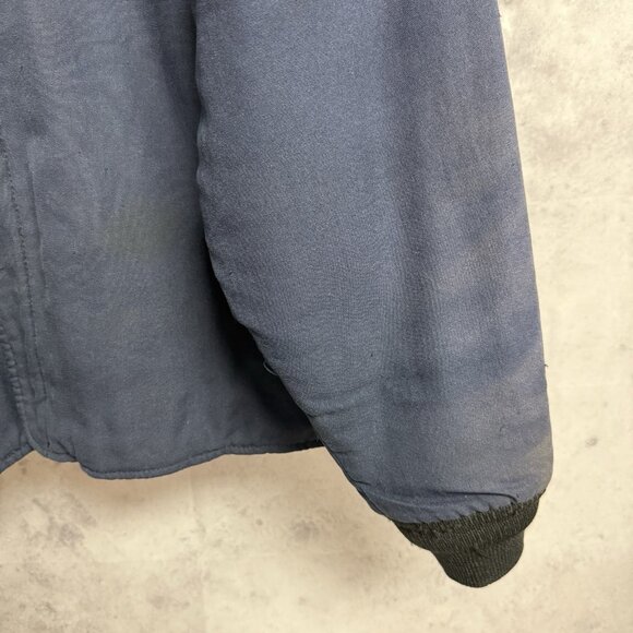 Vintage 90s Bulwark Workwear Jacket Mens XL Blue Quilted (25x29.5) - Picture 4 of 16